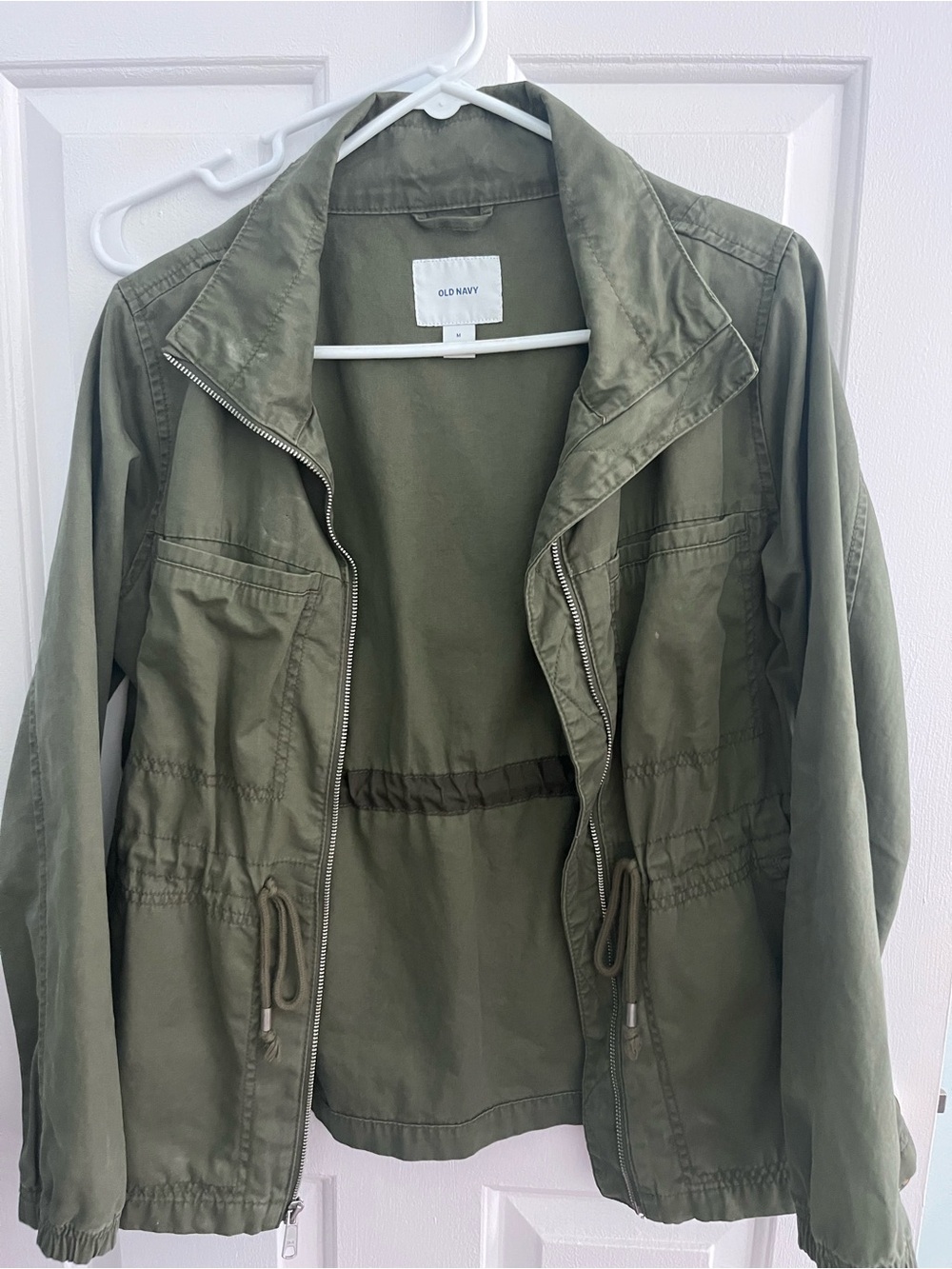 Old Navy Olive Green Drawstring Utility Jacket